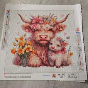 Highland Cows DIY 5D Full Round Drill Diamond Painting