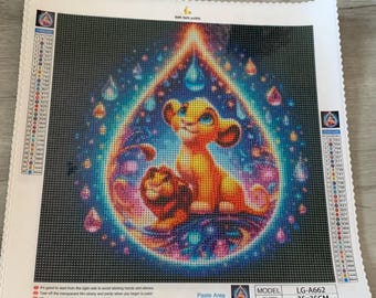 Waterdrop Lion DIY 5D Diamond Painting
