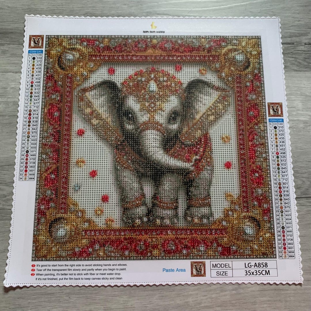 Royal Baby Elephant DIY 5D Full Round Drill Diamond Painting - Etsy