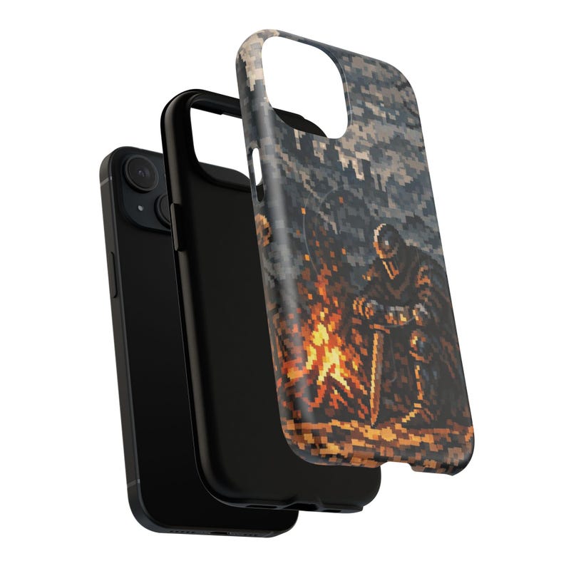 Dark Fantasy Pixelated Knight by Bonfire Tough Magsafe Compatible ...