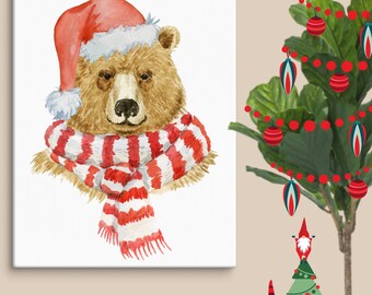 Christmas Bear Canvas