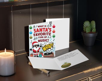 Christmas Cards Set/Pack Funny Wrap Music Joke (8, 16, and 24 pcs)