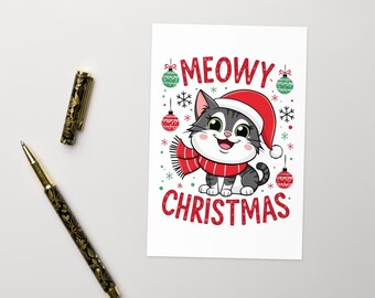 Meowy Christmas card