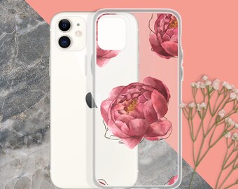Pink Peony Clear Case for iPhone®