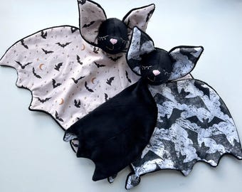 Baby Bat plush lovey blanket
