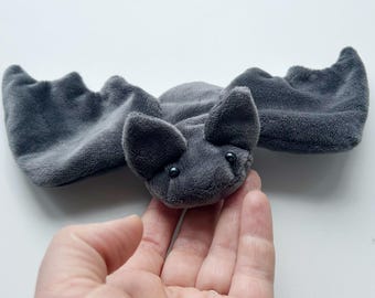 Juguete sensorial de peluche de murciélago, murciélago plano, juguete con peso