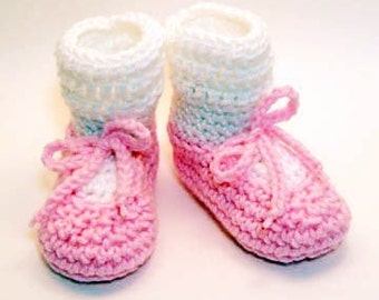 Ballet Slippers Crochet Baby Booties 0-6 Months