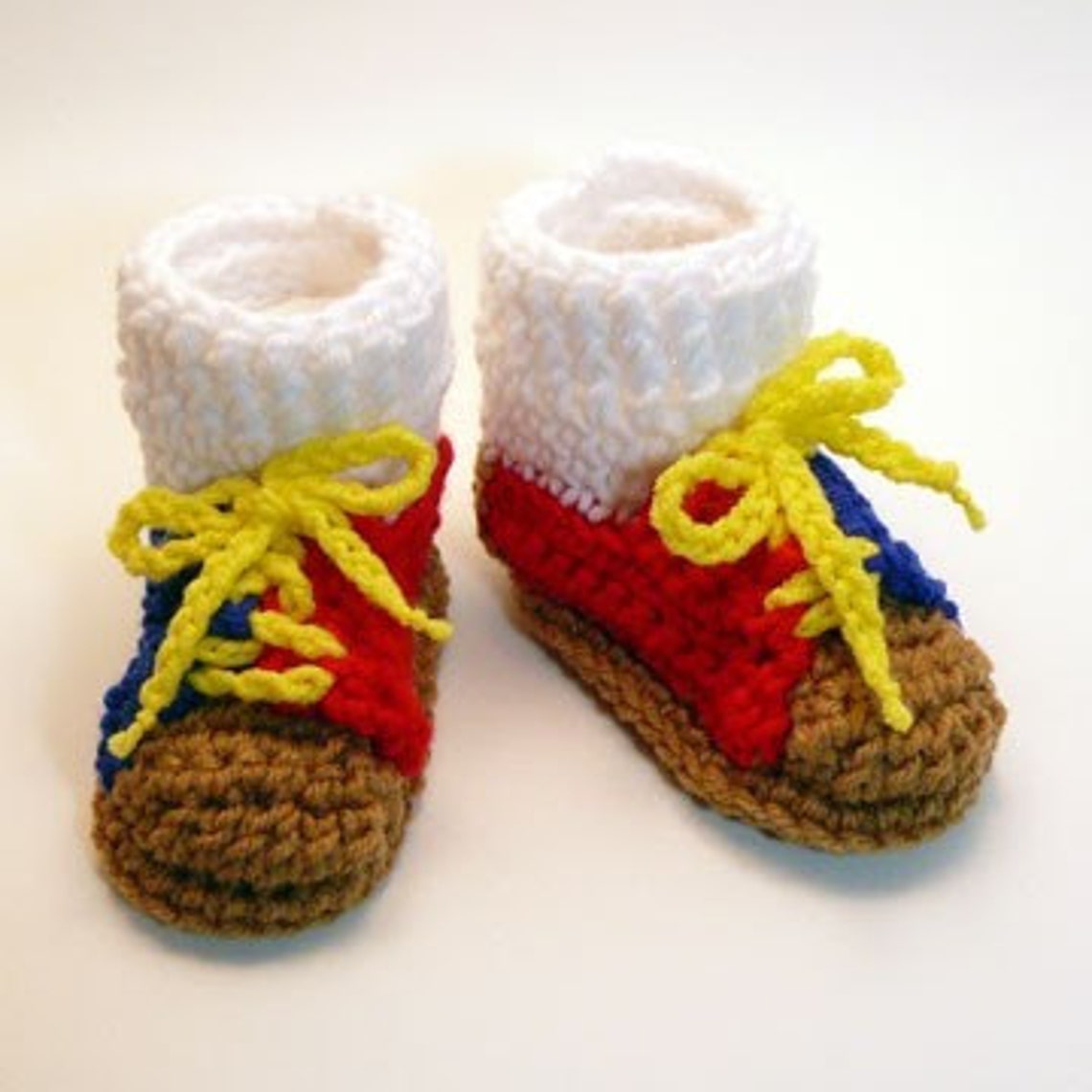 Bowling Shoes Crochet Baby Booties 06 Months Etsy