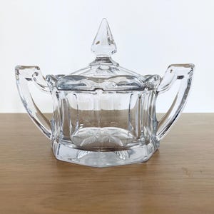 Antieke art deco Chippendale suikerpot met deksel