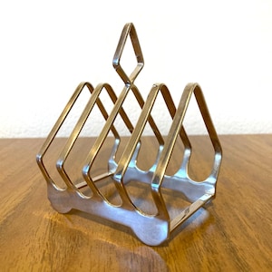 Vintage art deco silver plated toast rack