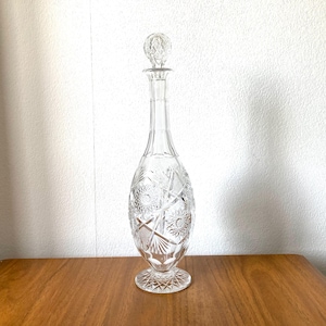 Vintage crystal cut decanter, in excellent vintage condition, made in Bohemia / Eastern Europe in the 1960s.