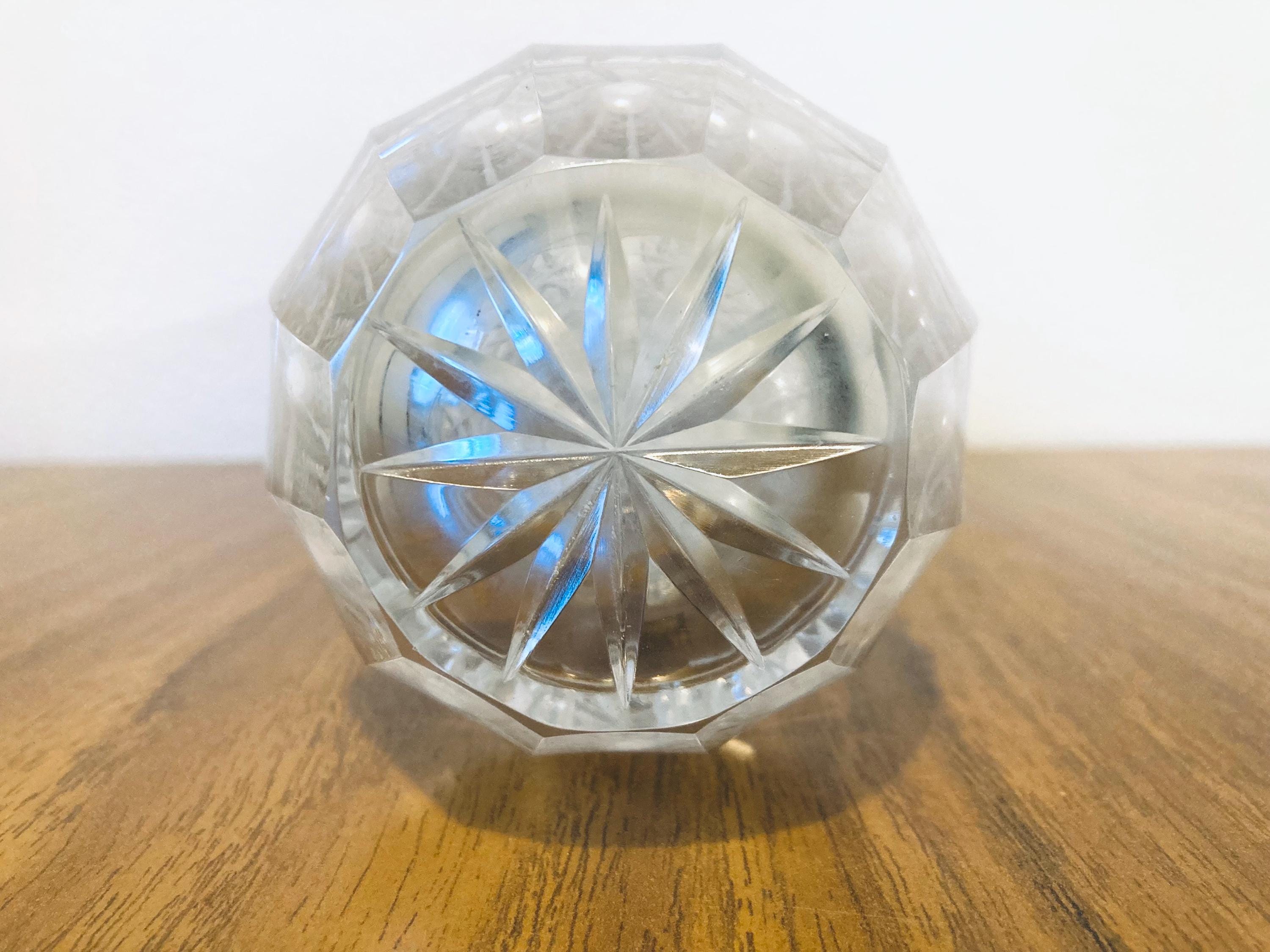 ヴィンテージ ボヘミアン ハンドカット クリスタル花瓶 - Etsy 日本