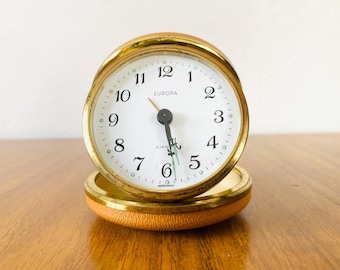 ヴィンテージ PETER 旅行用目覚まし時計、ドイツ製機械式巻き上げ式