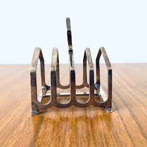 Vintage art deco silver plated toast rack
