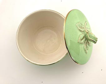 Royal Winton ceramic pot with rosebud lid