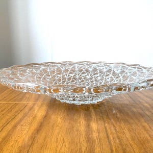 Vintage large crystal cut wide mouthed bowl, made in France in the 1960s