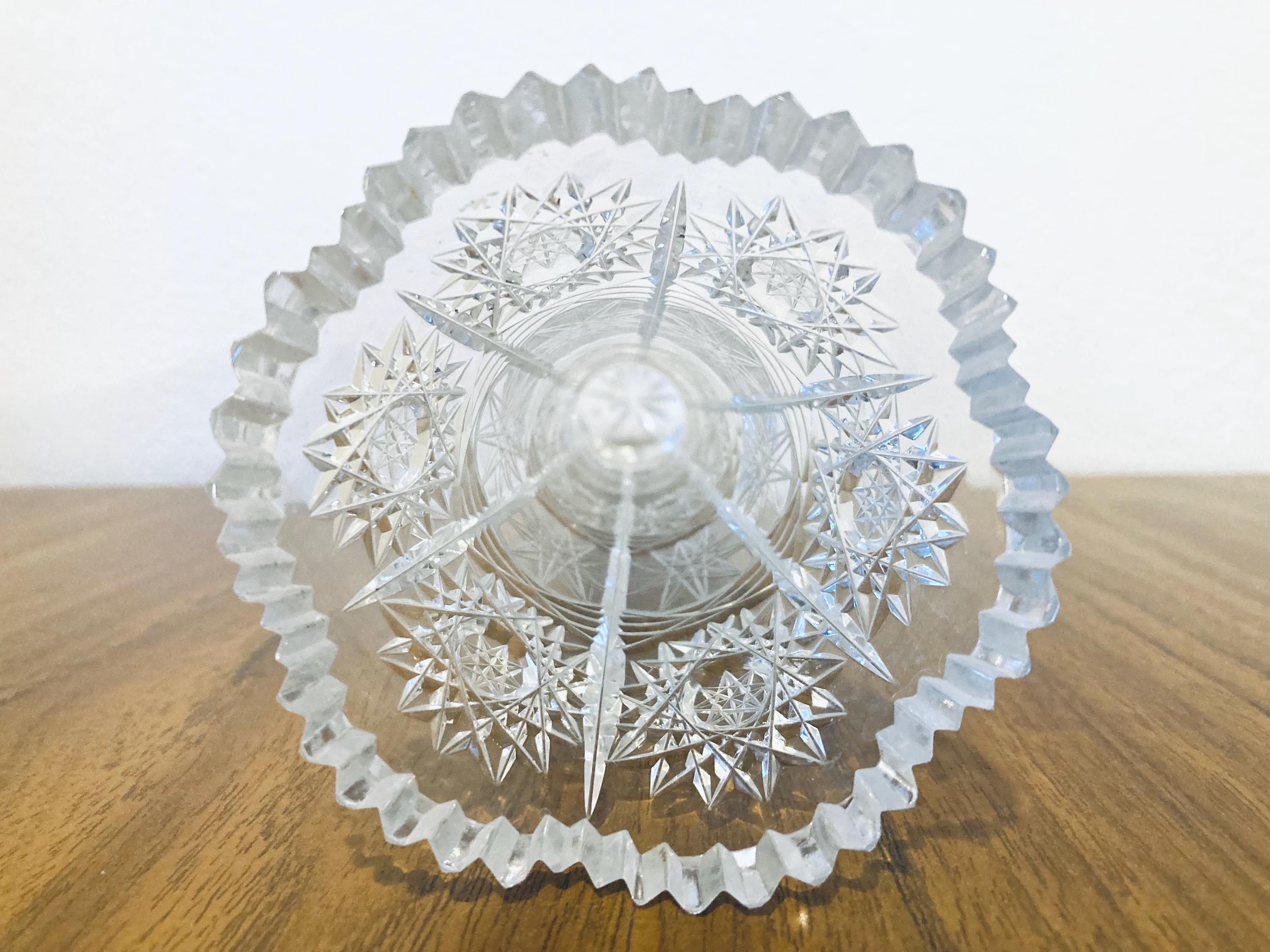 ヴィンテージ ボヘミアン ハンドカット クリスタル花瓶 - Etsy 日本