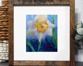 Giclee Print of Painting, Canvas or Art Paper, Daffodil Art, Farmhouse or Country Floral Wall Decor, Free Printer's Proof, Choose Your Size