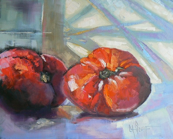 Modern Food Art Kitchen Wall Decor Food Still Life Painting Etsy