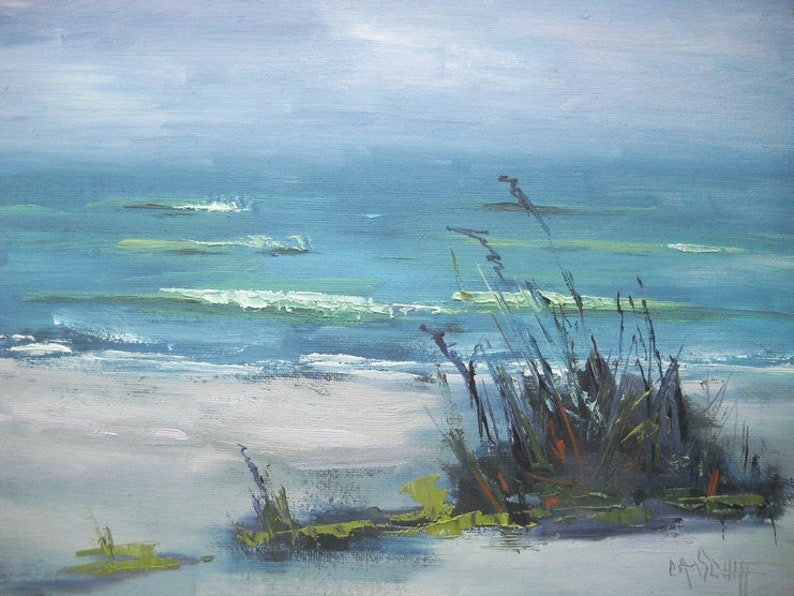 Florida Beach Landscape, Giclee Print of Painting on Canvas or Art Paper, Coastal Wall Decor, Sanibel Island, Free Printer's Proof image 1