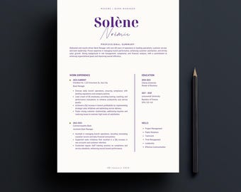 Modern minimalistisch cv-sjabloon | Schoon cv, sollicitatiebrief (canvasjabloon)