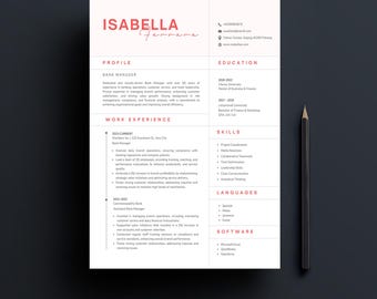 Moderne CV-sjabloon | Canva-cv en sollicitatiebrief (digitale download)