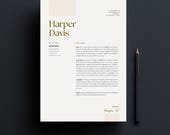 Resume Template CV Cover letter | Clean Simple Professional Minimalist Modern Resume | Canva Resume | Creative Marketing Accountant Finance