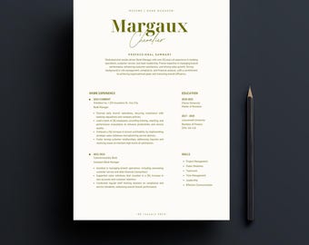 Modern minimalistisch cv-sjabloon | Canva, sollicitatiebrief (digitale download)