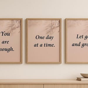 Minimal Affirmation Wall Art Printable Bundle | Set of 10 Self-Care Quote Posters | Aesthetic Digital Download | The Doodle Desk Studio