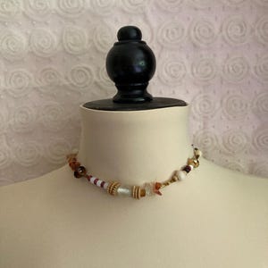 Choker necklace, small glass beads.