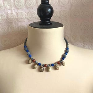 Scarab choker necklace, inspired by Ancient Egypt.