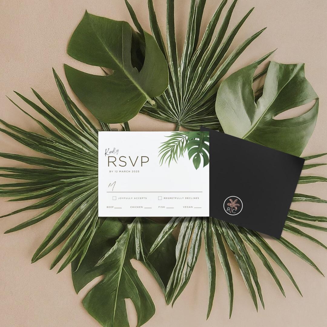 Template RSVP for Weddings, Parties, Dinners, & Events - Modern ...