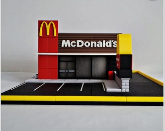 Hot wheels McDonalds 1/64 Diorama model, Matchbox or Siku diorama kit