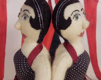 Conjoined Twins plush doll