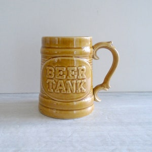 beer tank mug, vintage beer mug, vintage stein, vintage ceramic beer stein, vintage ceramic beer mug, oktoberfest beer mug, birthday gift