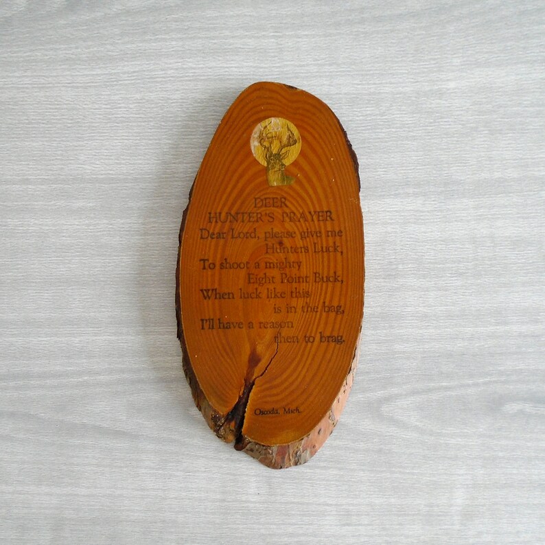 Deer Hunter S Prayer Sign Vintage Wood Sign Vintage Etsy