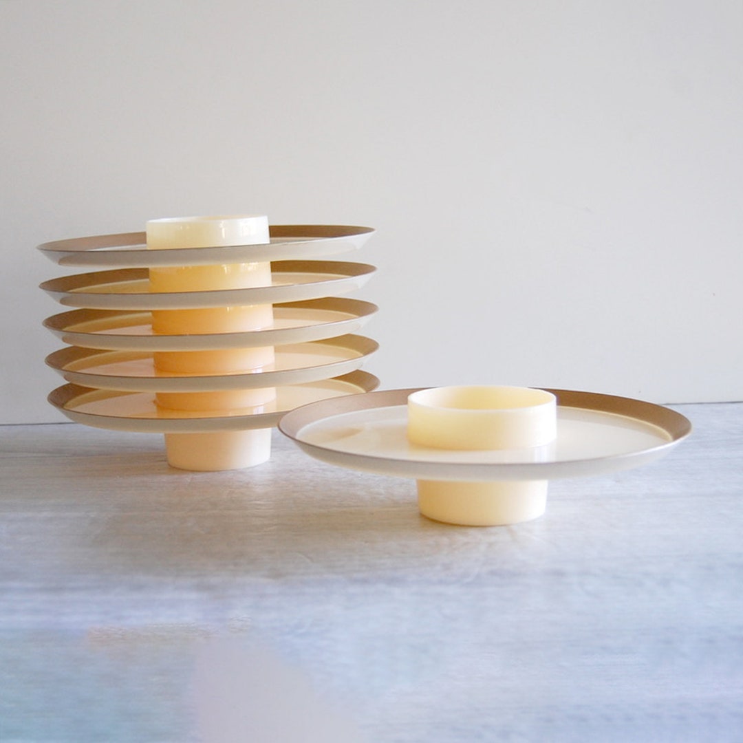 Hisnack Plates, Vintage Hisnack Plates, Vintage Snack Plate Set