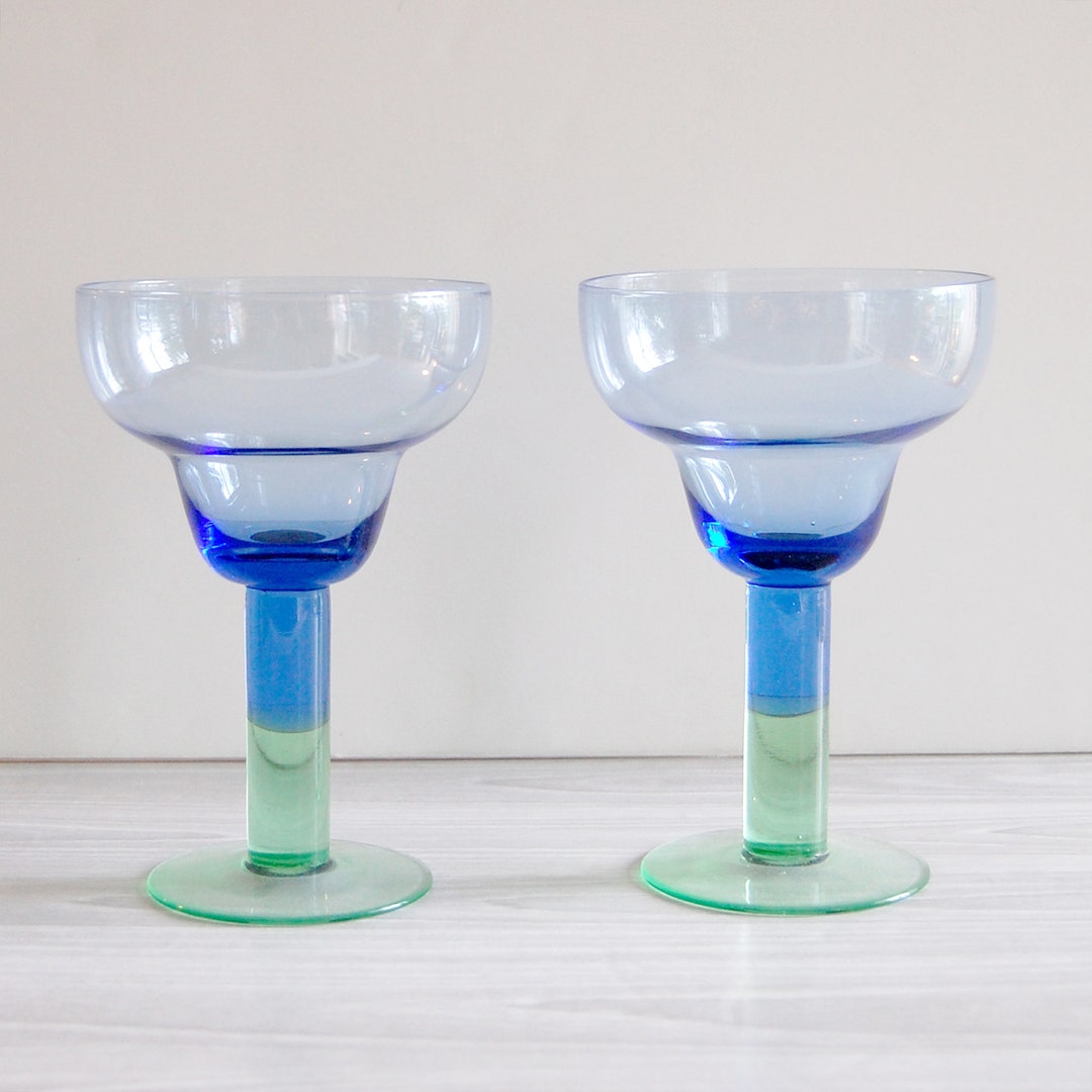 Lot De 3 Verres à Margarita Vintage – Verrerie Rétro Pour Cocktails, Neufs En Boîte