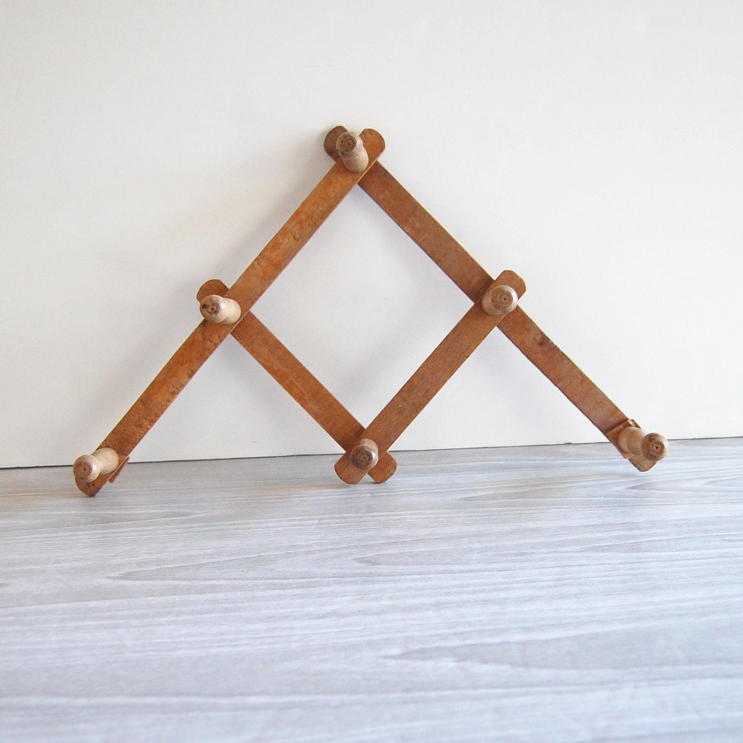Accordion Rack, Vintage Wood Accordion Rack, Vintage Accordion Rack ...