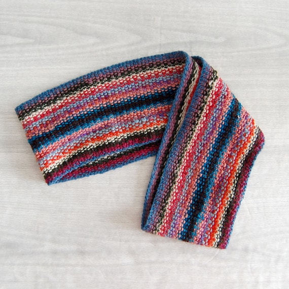 hand knit wrap scarf, vintage wrap scarf, vintage… - image 2