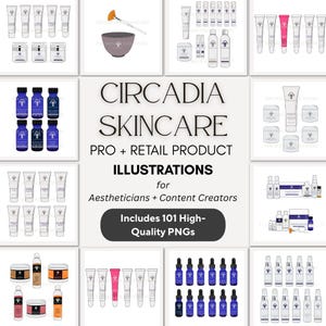 Circadia Professional & Retail Illustrations – Skincare Product PNGs – Digital Graphic Downloads for Aestheticians and Estheticians