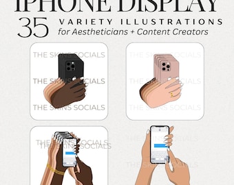 IPHONE ILLUSTRATION for Aestheticians - Social Media Content