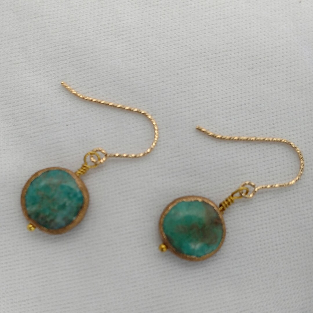 antiguos pendientes de oro de ley 18 quilates, - Compra venta en