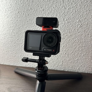 Cold Shoe Mount for DJI Osmo Action 4 & 5 Camera Mic Light Attachment Compact Secure 3D Printed Accessory for Vlog Filmmaking Gift Travel