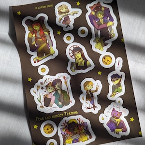 Fear and hunger Termina | A5 Vinyl sticker sheet | Funger