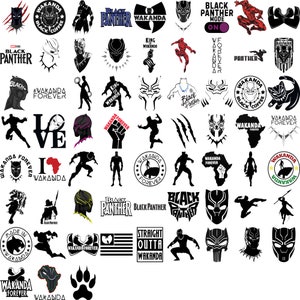 Black Panther Svg - Black Panther Png - Stickers numériques - Png-Svg - Stickers-Dessin animé