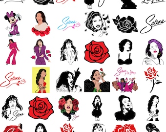 Selena SVG PNG Clipart Bundle (Digital Download)