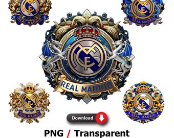 Real Madrid Football Club | T-Shirt motifs | Mugs | Digital prints graphics | football style | PNG | transparent