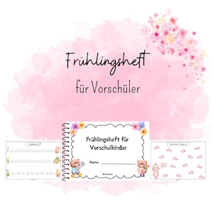 Frühlingsheft für Vorschüler, Vorschulheft, Vorschulbuch