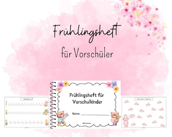 Spring booklet for preschoolers, preschool booklet, preschool book